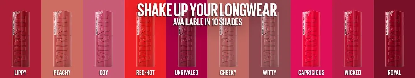 Maybelline Super Stay Vinyl Ink Longwear Liquid Lipcolors