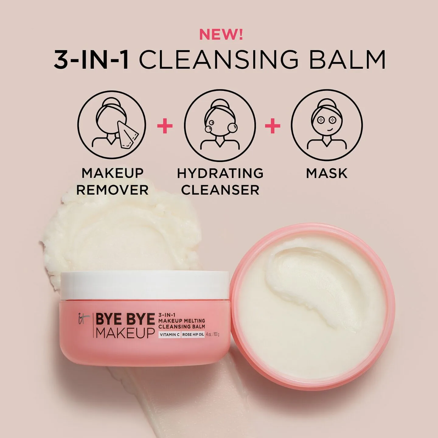 IT Cosmetics Bye Bye Makeup 3-in-1 Makeup Melting Cleansing Balm (New Formula)
