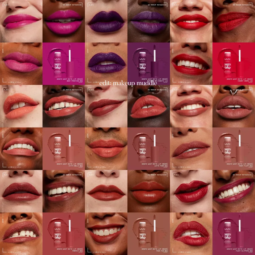 NYX Smooth Whip Matte Lip Creams [Swatches, Claims + More]