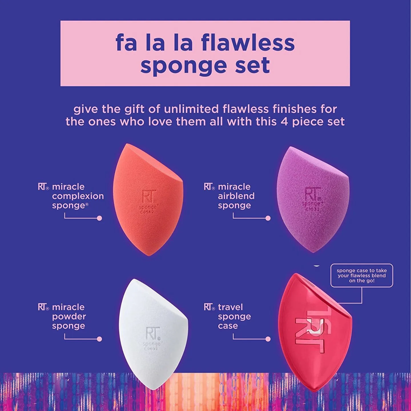 Real Techniques Fa La La Flawless Sponge Set Holiday 2022
