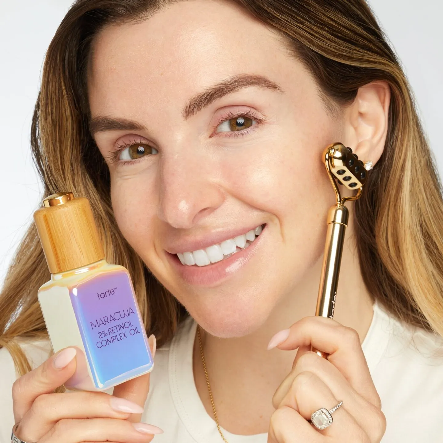 Tarte Maracuja Smoother Face Roller + Tarte Maracuja 2% Retinol Complex Oil