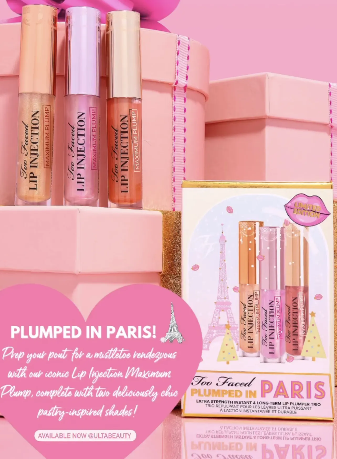 Too Faced Plumped In Paris Lip Plumper Trio Holiday Set