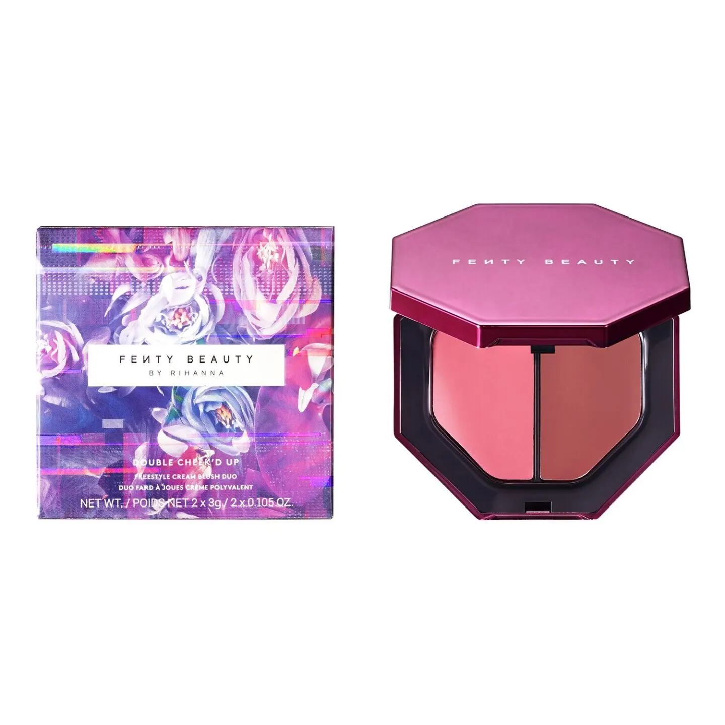 Fenty Beauty Double Cheek’D Up Freestyle Cream Blush Duo Holiday 2022