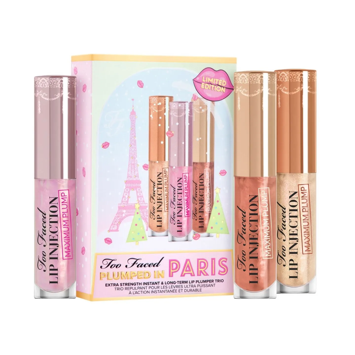 Too Faced Plumped In Paris Lip Plumper Trio Holiday Set