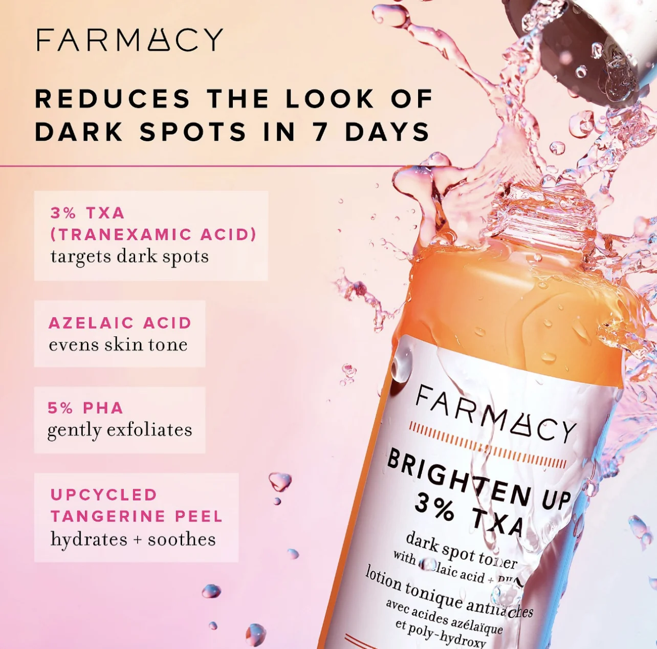 Farmacy Brighten Up 3% TXA Dark Spot Toner