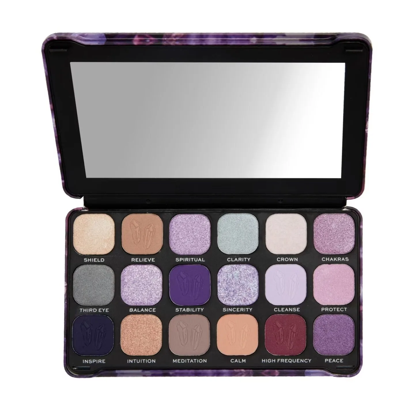Paleta de Sombras Revolution Crystal Aura Amethyst Forever Flawless