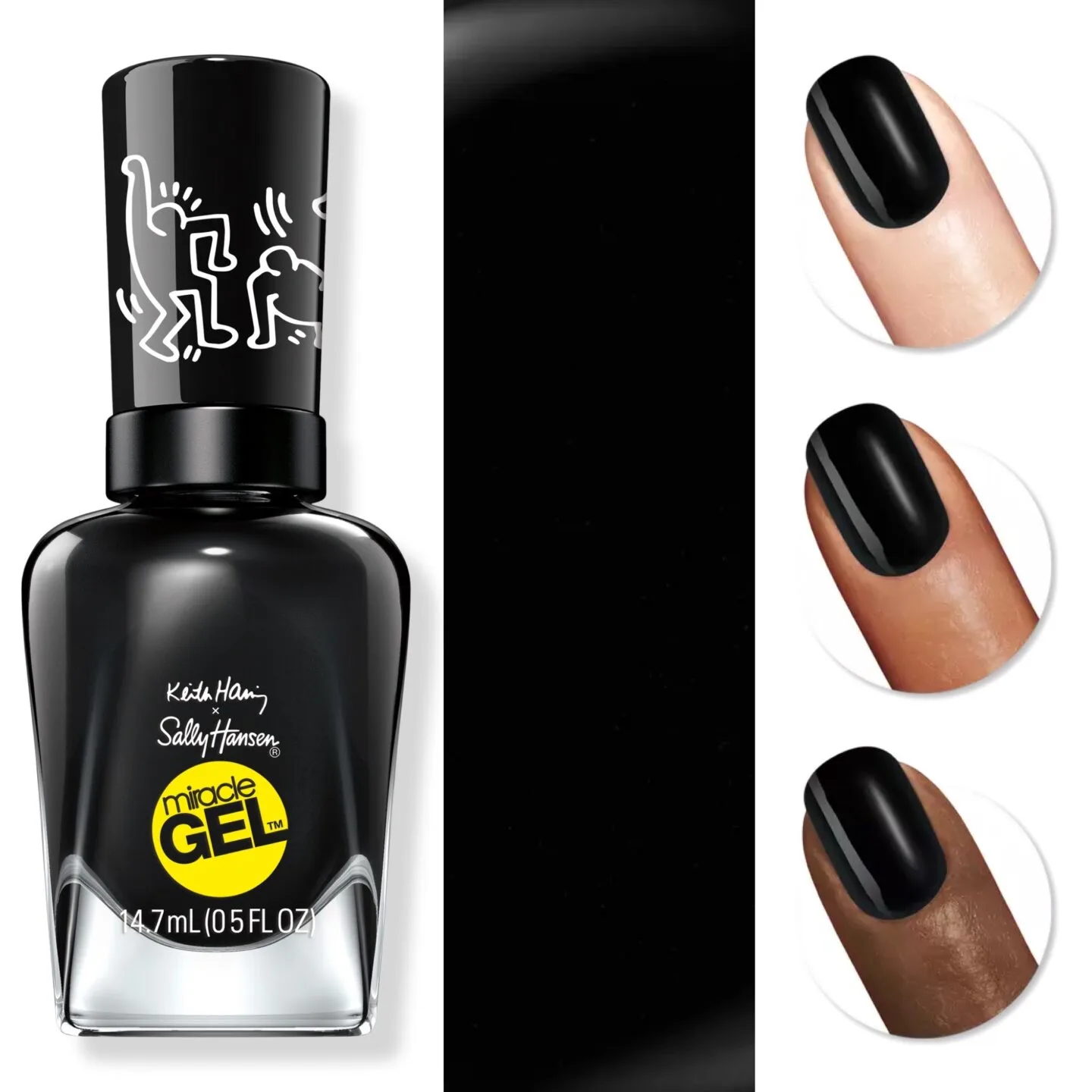Sally Hansen x Keith Haring Sketched In Stone Miracle Gel Nail Polish