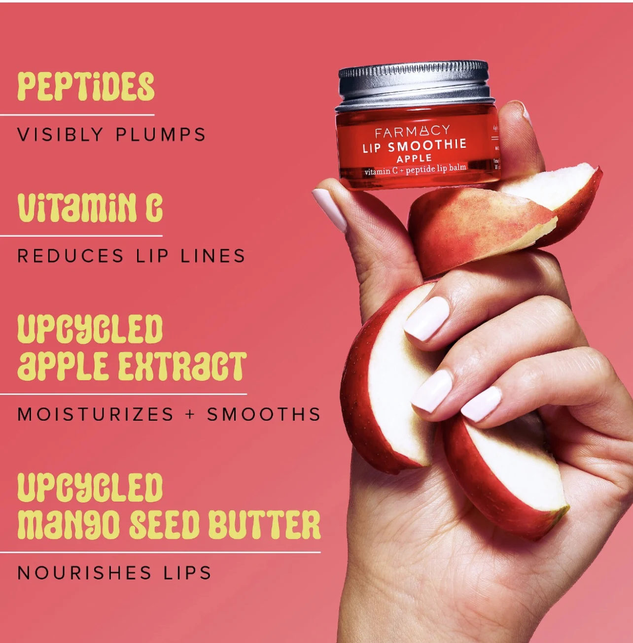 Farmacy Apple Lip Smoothie Vitamin C + Peptide Lip Balm