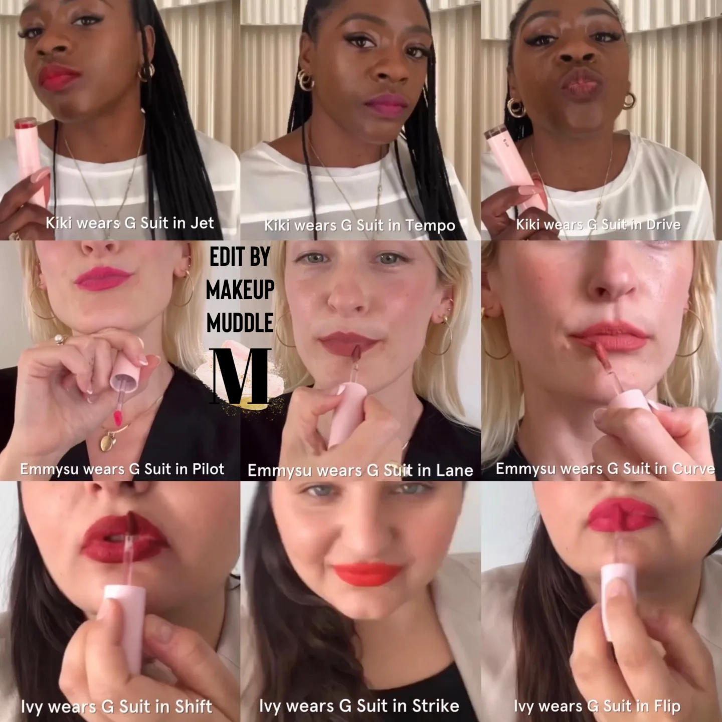 Glossier G Suit Lipstick Collection