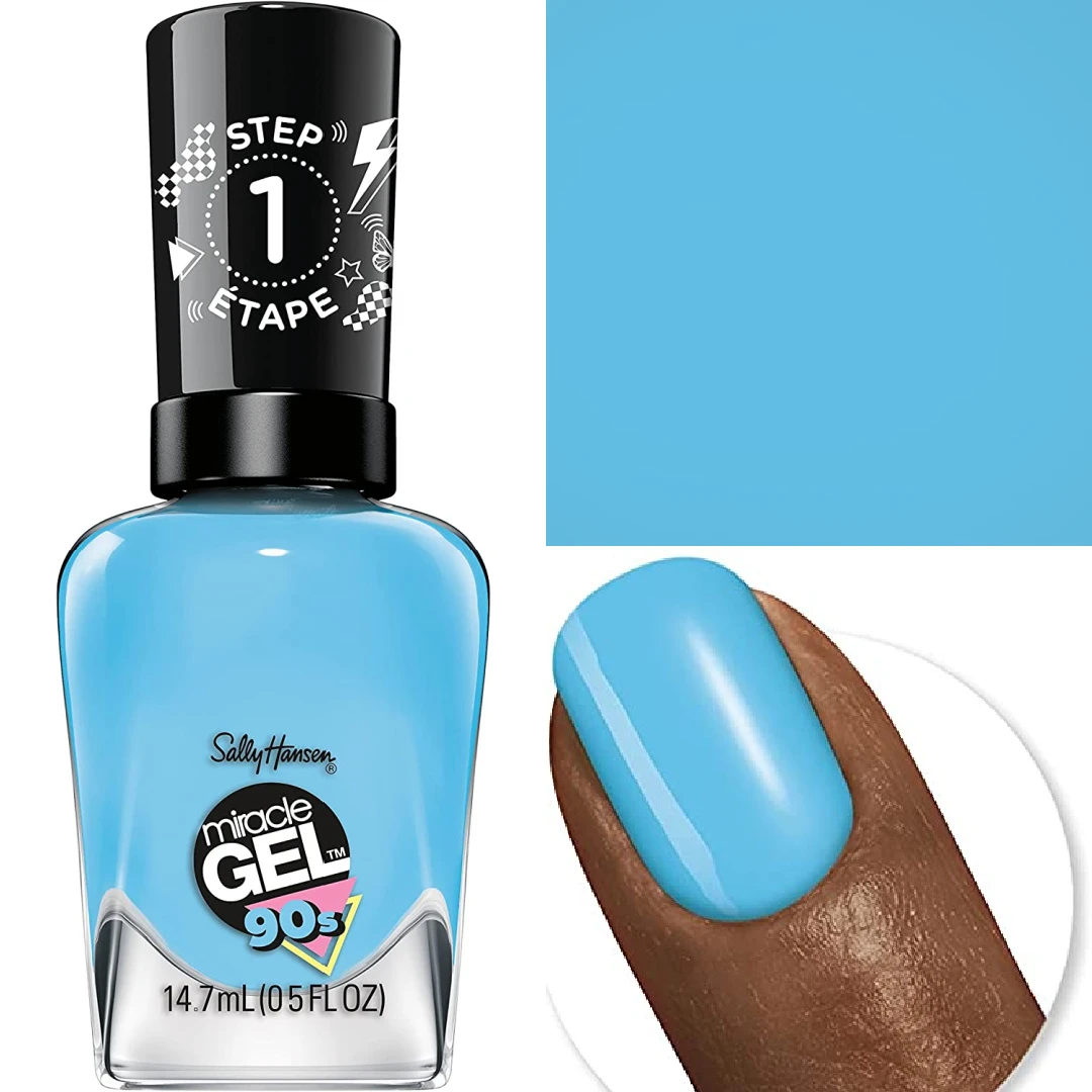 Sally Hansen 90s Miracle Gel Did I Blue That Nail Polish