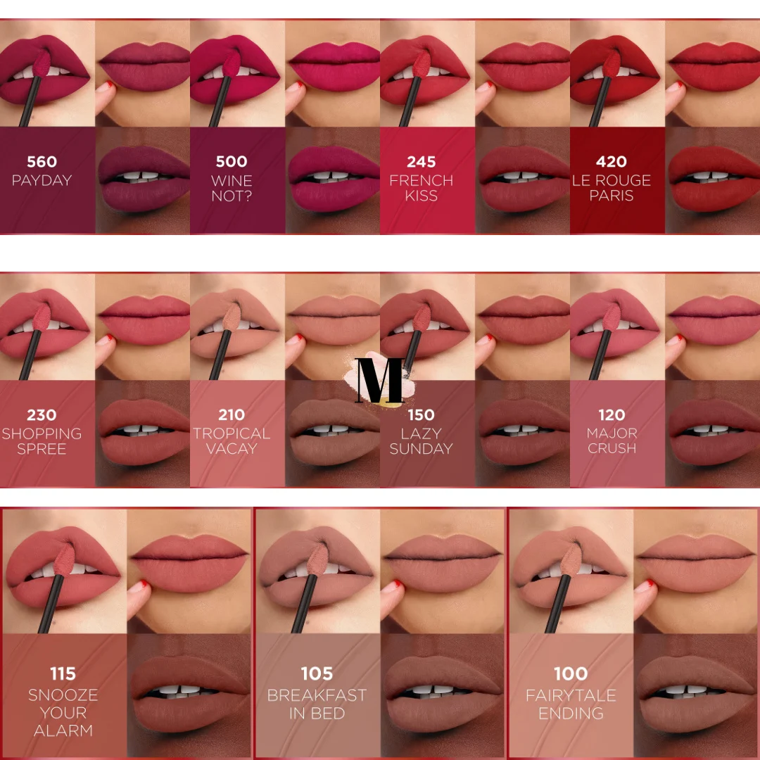 L'Oréal onfeilbare le matte weerstand vloeibare lippenstiften