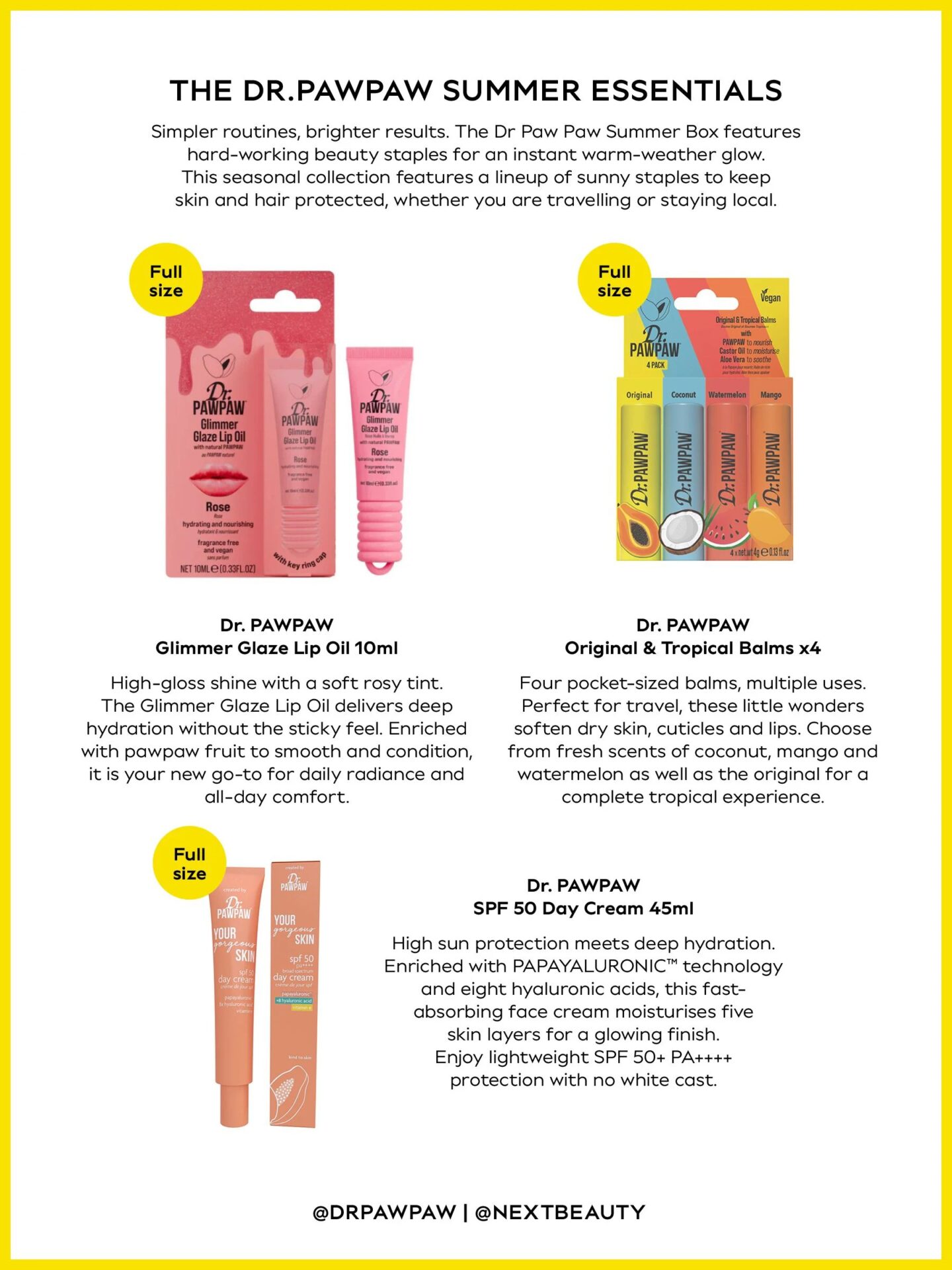 Next Beauty x Dr. PAWPAW Summer Beauty Box 2 Next Beauty x Dr. PAWPAW Summer Beauty Box