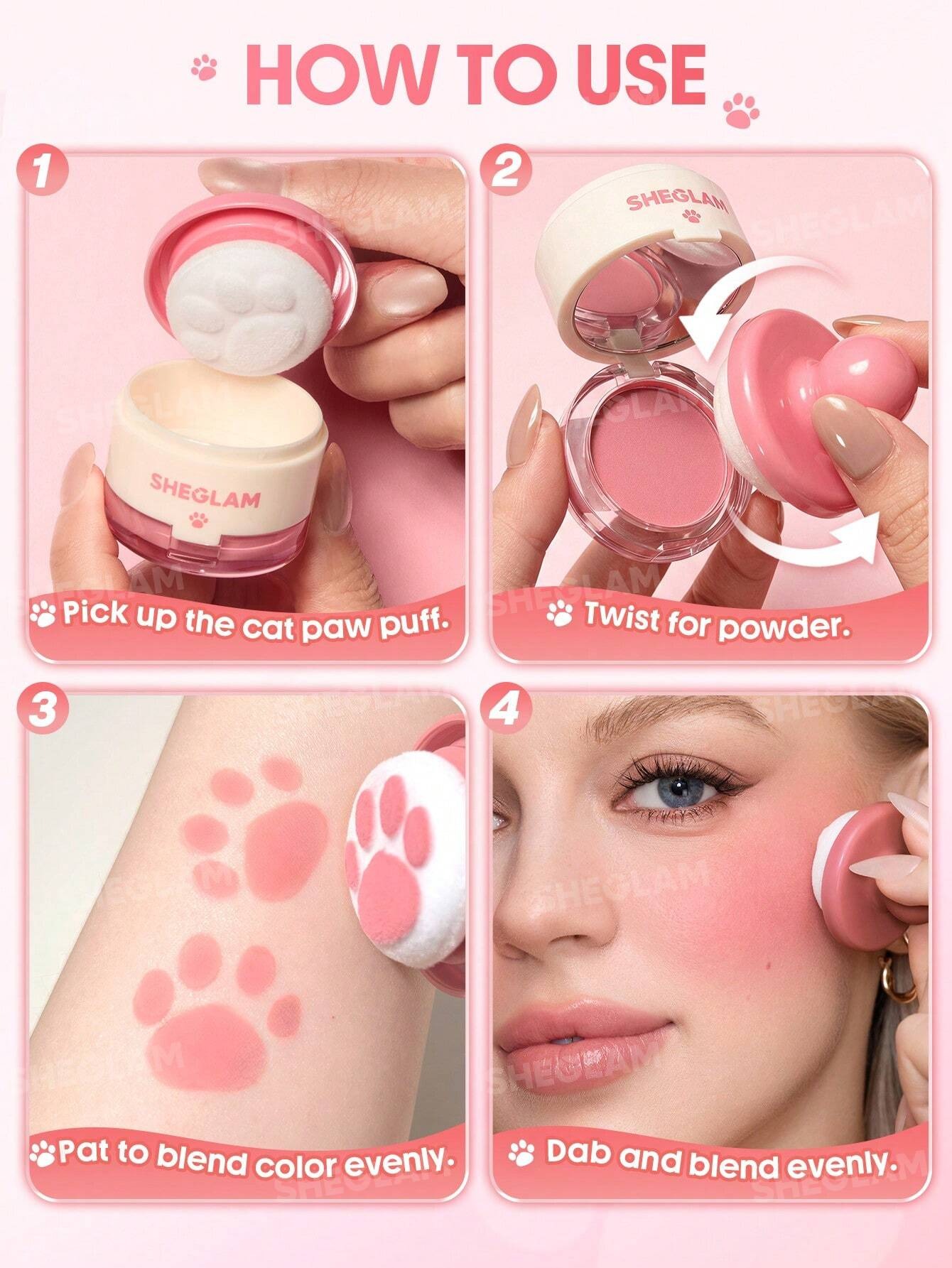 SHEGLAM Cutie Paw Blush Stamps (3)
