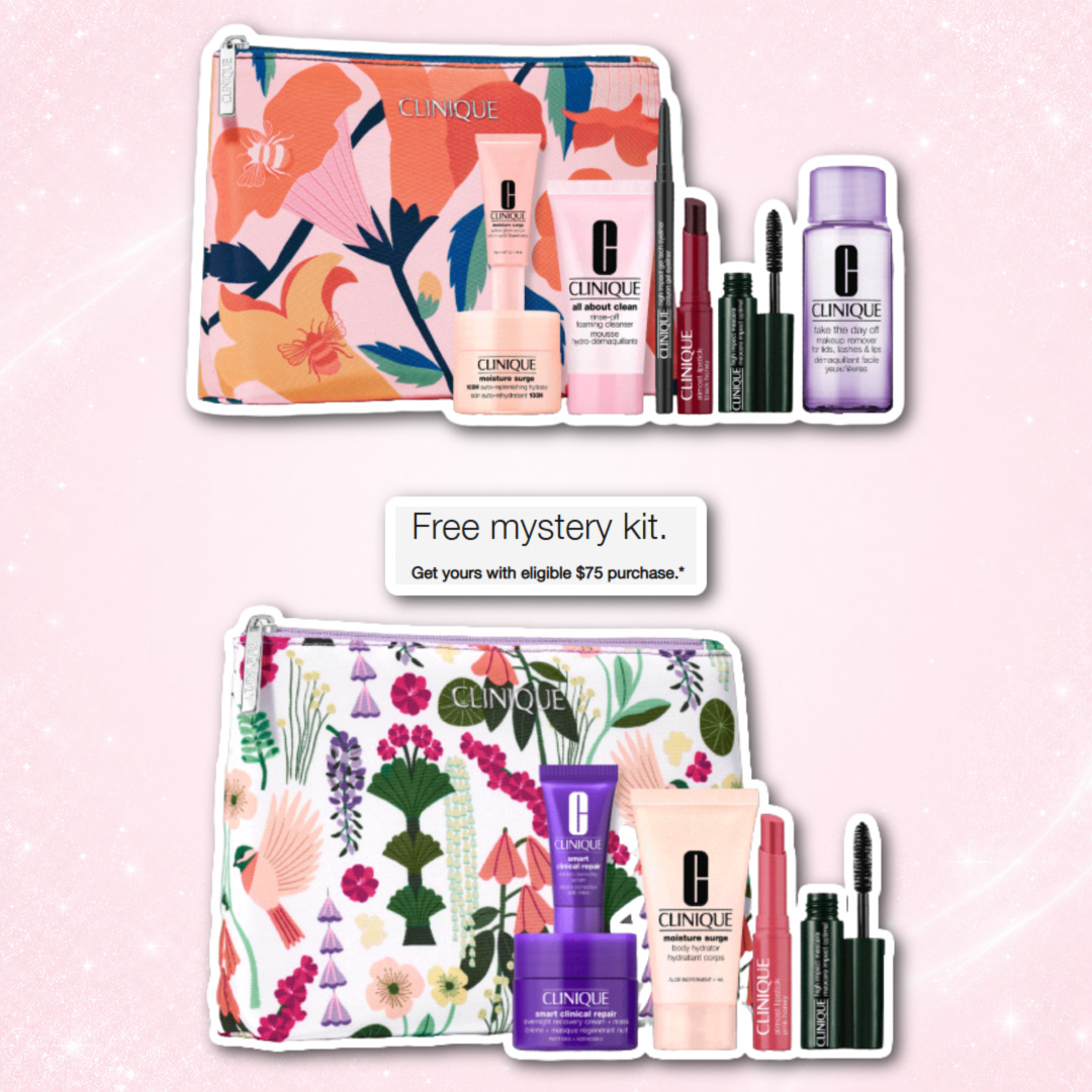 Clinique Free Mystery Kit With $75 Purchase 1 Clinique Free Mystery Kit With $75 Purchase