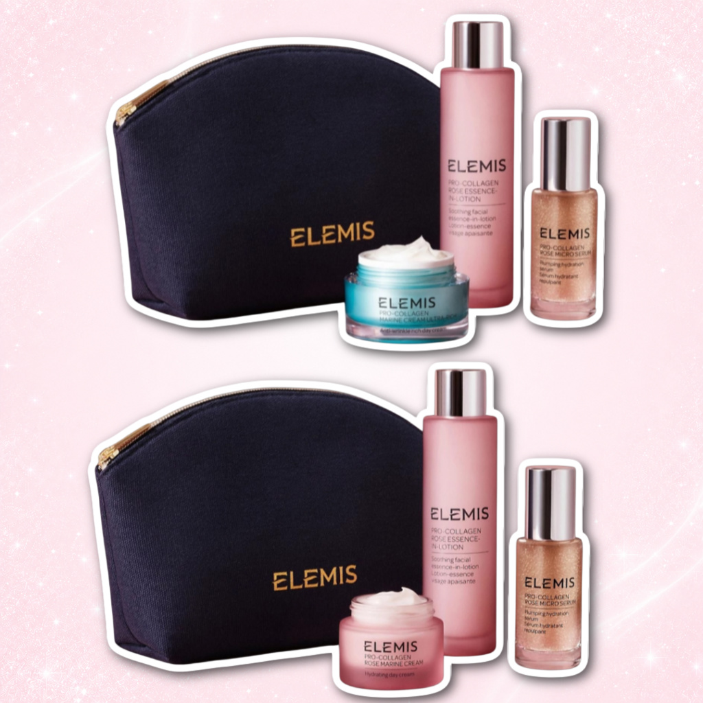 QVC TSV Elemis Pro-Collagen Rose Firm & Hydrate 3 Piece Collection £81 (worth £230) 1 QVC TSV Elemis Pro-Collagen Rose Firm & Hydrate 3 Piece Collection